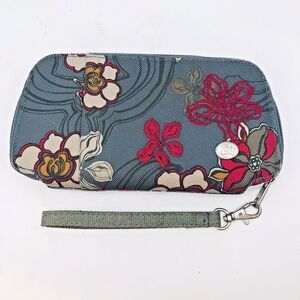 Haiku Fortitude Zip Around Wristlet Floral Organizer Wallet RFID Shield 8.5x4.5"